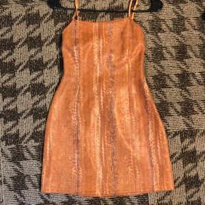 Urban Outfitters Orange Snake Skin mini dress